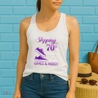 Stepping Into My 70th Birthday With God'S Grace & Mercy Girl Women's Tank Top thumb 2