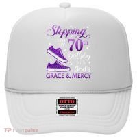 Stepping Into My 70th Birthday With God'S Grace & Mercy Girl Hat thumb 0