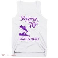 Stepping Into My 70th Birthday With God'S Grace & Mercy Girl Tank Top thumb 0