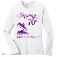 Stepping Into My 70th Birthday With God'S Grace & Mercy Girl Women's Long Sleeve Shirt thumb 0