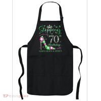 Stepping Into My 70th Birthday With God'S Grace & Mercy Apron thumb 0