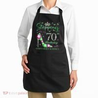 Stepping Into My 70th Birthday With God'S Grace & Mercy Apron thumb 2