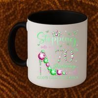 Stepping Into My 70th Birthday With God'S Grace & Mercy Coffee Mug thumb 2