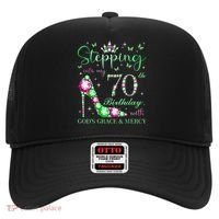 Stepping Into My 70th Birthday With God'S Grace & Mercy Hat thumb 0