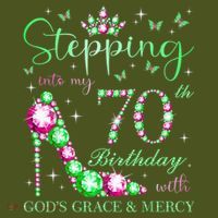 Stepping Into My 70th Birthday With God'S Grace & Mercy Mousepad thumb 1