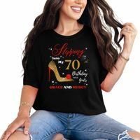 Stepping Into My 70th Birthday With God'S Grace And Mercy  Comfort Colors T-Shirt thumb 0