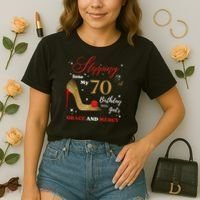 Stepping Into My 70th Birthday With God'S Grace And Mercy  Comfort Colors Boxy T-Shirt thumb 2