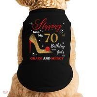 Stepping Into My 70th Birthday With God'S Grace And Mercy  Doggie Tank thumb 0