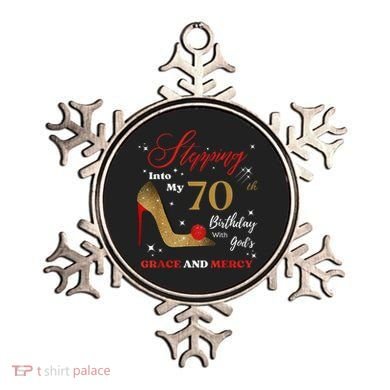 Stepping Into My 70th Birthday With God'S Grace And Mercy  Ornament