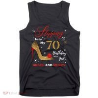 Stepping Into My 70th Birthday With God'S Grace And Mercy  Tank Top thumb 0