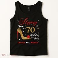 Stepping Into My 70th Birthday With God'S Grace And Mercy  Tank Top thumb 2