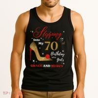 Stepping Into My 70th Birthday With God'S Grace And Mercy  Tank Top thumb 3