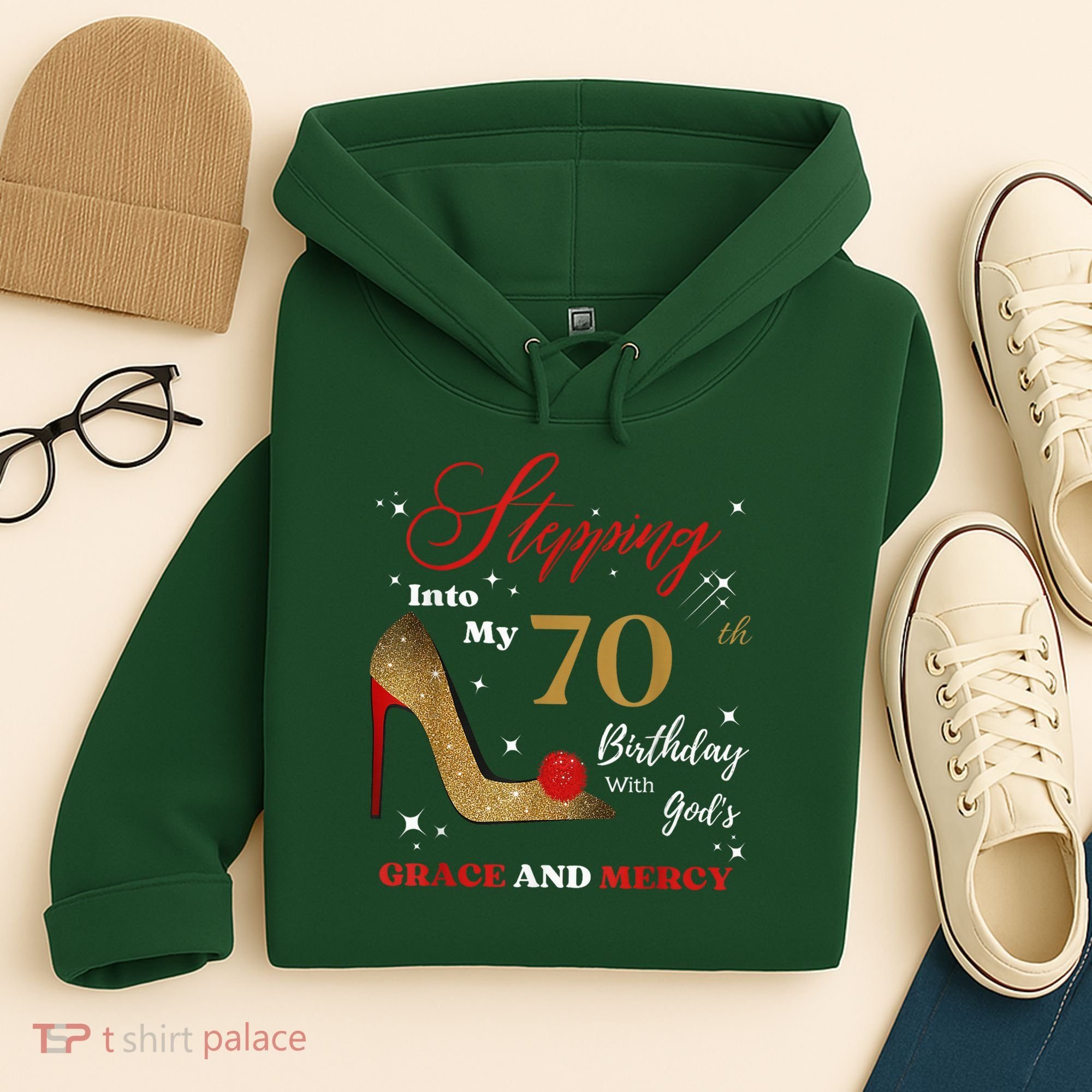 Stepping Into My 70th Birthday With God'S Grace And Mercy  Hoodie
