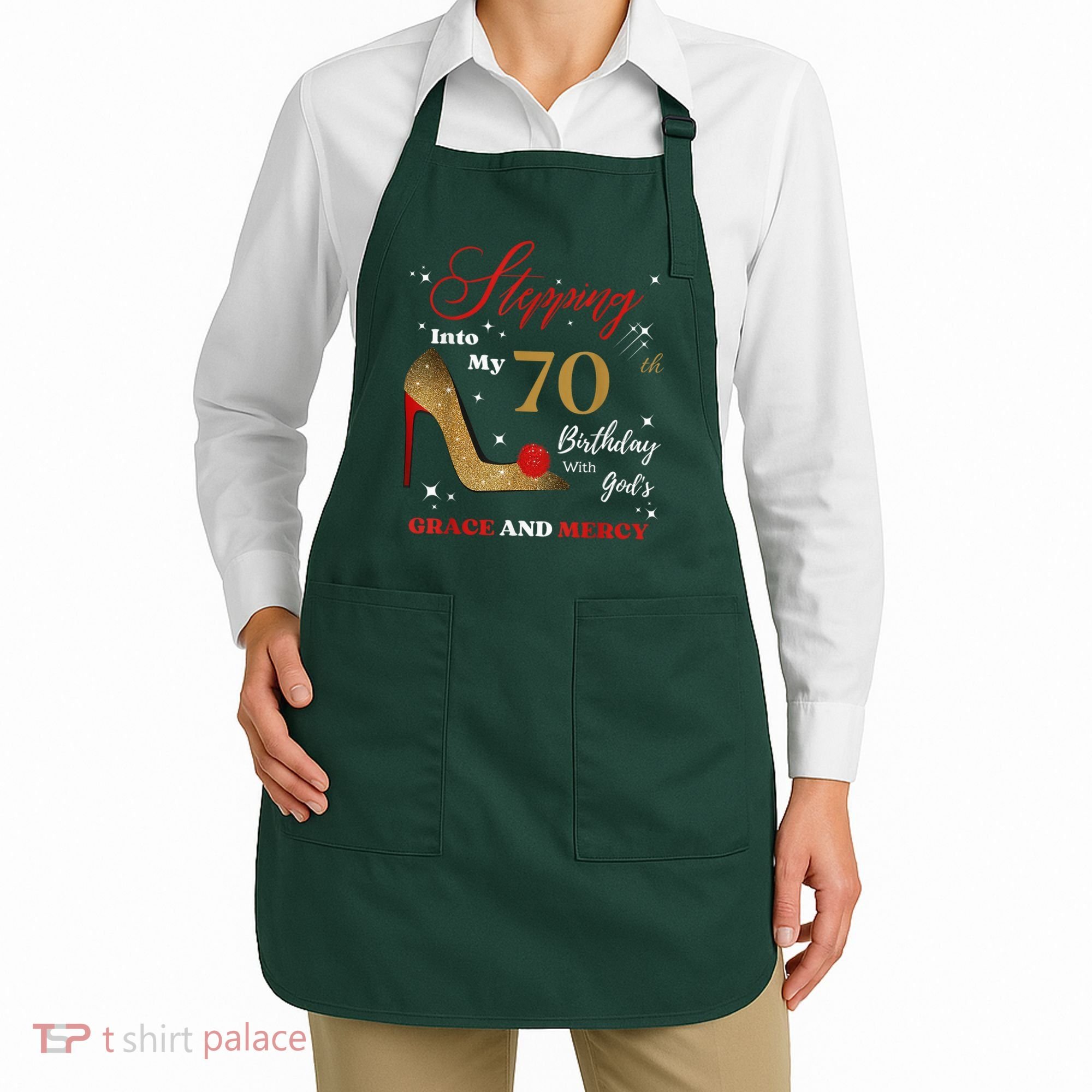 Stepping Into My 70th Birthday With God'S Grace And Mercy  Apron