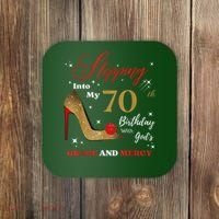 Stepping Into My 70th Birthday With God'S Grace And Mercy  Coaster thumb 0