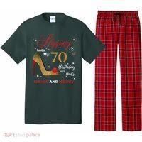 Stepping Into My 70th Birthday With God'S Grace And Mercy  Pajama Set thumb 0