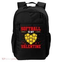 Softball Is My Valentine Love Hearts Softball V-Day Backpack thumb 0