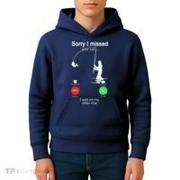 Sorry I Missed Your Call Was On Other Line Fishing Kids Hoodie thumb 4