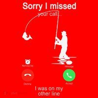 Sorry I Missed Your Call Was On Other Line Fishing Santa Hat thumb 1