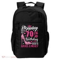 Stepping Into My 70th Birthday With Gods Grace And Mercy Backpack thumb 0