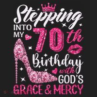 Stepping Into My 70th Birthday With Gods Grace And Mercy 15oz Campfire Ceramic Mug thumb 2