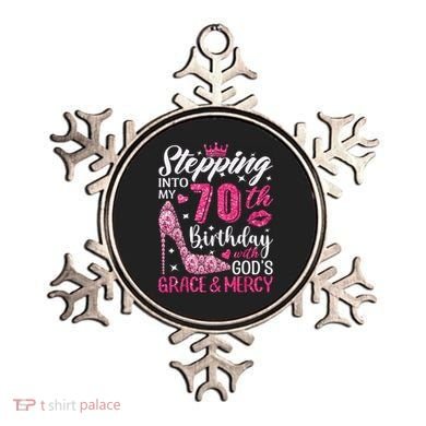 Stepping Into My 70th Birthday With Gods Grace And Mercy Ornament