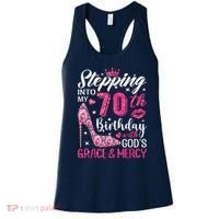 Stepping Into My 70th Birthday With Gods Grace And Mercy Women's Tank Top thumb 0
