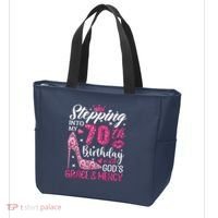 Stepping Into My 70th Birthday With Gods Grace And Mercy Tote Bag thumb 3