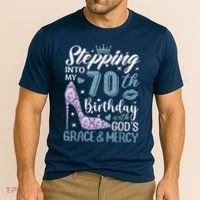 Stepping Into My 70th Birthday With Gods Grace And Mercy Cooling Performance Crew T-Shirt thumb 2