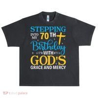 Stepping Into My 70th Birthday With Gods Grace And Mercy Urban Oversized Heavyweight T-Shirt thumb 0