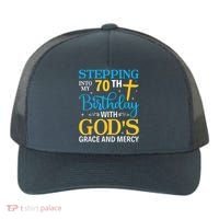Stepping Into My 70th Birthday With Gods Grace And Mercy Yupoong Adult 5-Panel Trucker Hat thumb 0