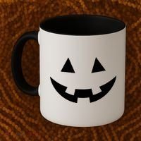 Simple Pumpkin Big Face Coffee Mug thumb 2