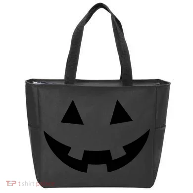 Simple Pumpkin Big Face Tote Bag
