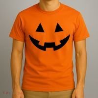 Simple Pumpkin Big Face T-Shirt thumb 3