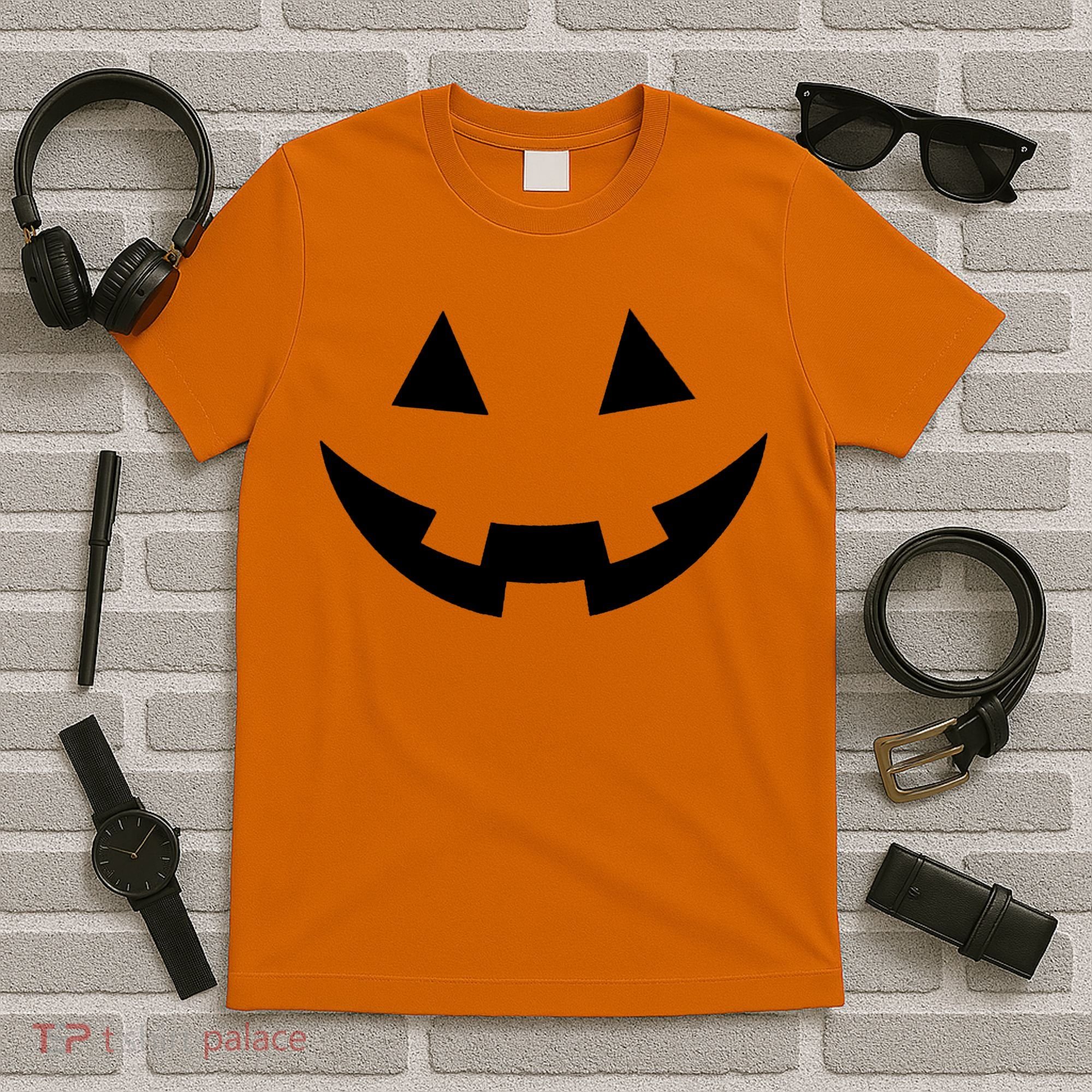 Simple Pumpkin Big Face T-Shirt