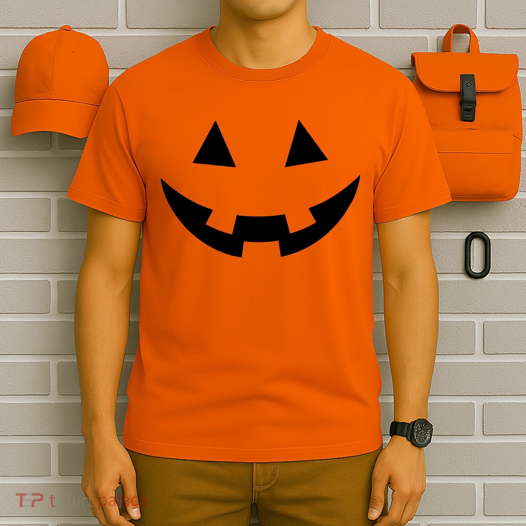 Simple Pumpkin Big Face T-Shirt