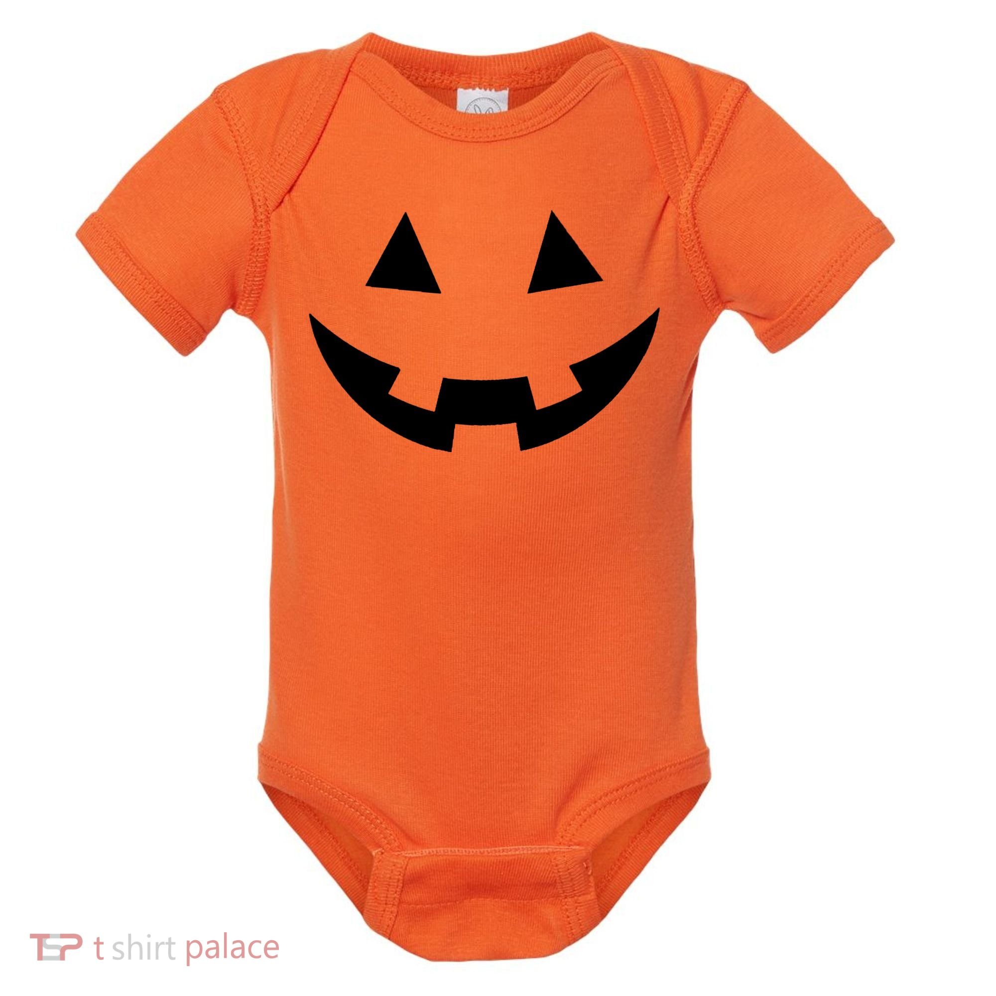 Simple Pumpkin Big Face Baby Bodysuit