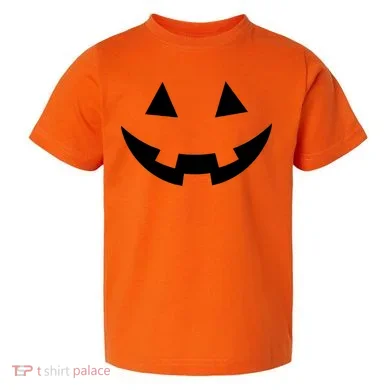 Simple Pumpkin Big Face Toddler T-Shirt