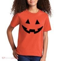 Simple Pumpkin Big Face Kids T-Shirt thumb 2