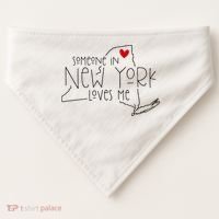 Someone In New York Loves Me USA-Made Doggie Bandana thumb 0