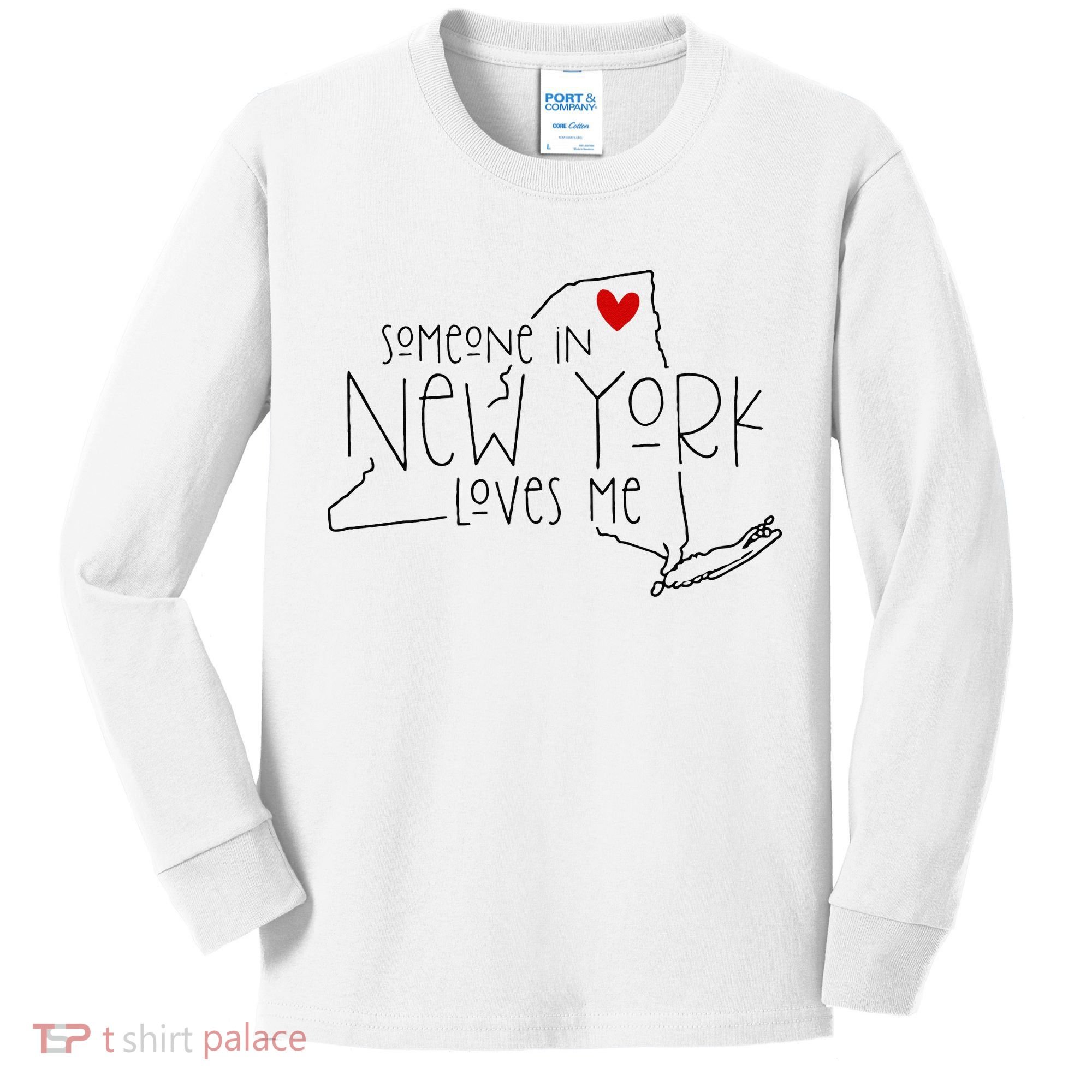 Someone In New York Loves Me Kids Long Sleeve Shirt