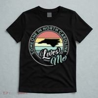Someone In North Carolina Loves Me Vintage Sunset State Map T-Shirt thumb 5