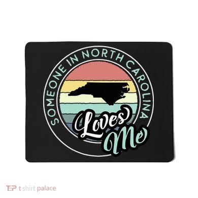 Someone In North Carolina Loves Me Vintage Sunset State Map Mousepad