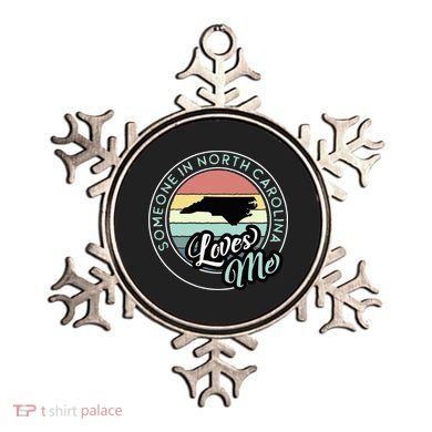 Someone In North Carolina Loves Me Vintage Sunset State Map Ornament
