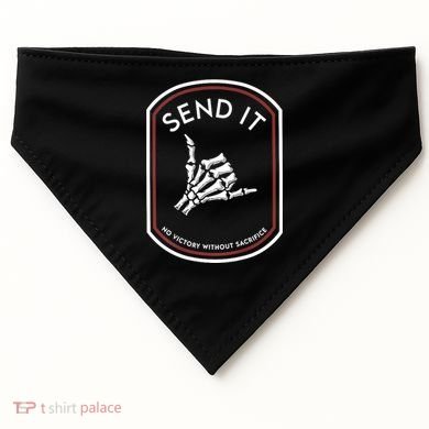 Send It No Victory Without Sacrifice USA-Made Doggie Bandana