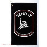 Send It No Victory Without Sacrifice Golf Towel thumb 0