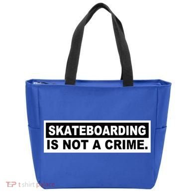 Skateboarding Is Not A Crime Cool Design Gift Tote Bag