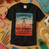 Stargazing ItS Not My Hobby It Is My Escape From Reality Kids T-Shirt thumb 3