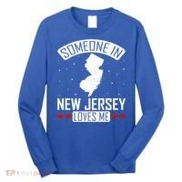 Someone In New Jersey Loves Me Nj State Souvenir Gift Long Sleeve Shirt thumb 0