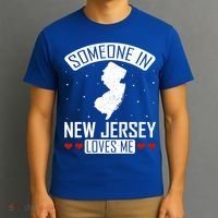 Someone In New Jersey Loves Me Nj State Souvenir Gift T-Shirt thumb 3